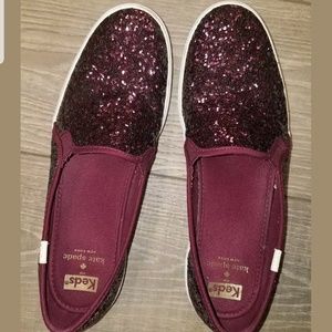Keds for Kate Spade. Glitter slip on shoes. Size 9